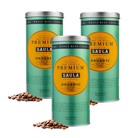 Pack 2+1 Café Grano Gran Espresso Premium Bio Lata 500g Saula