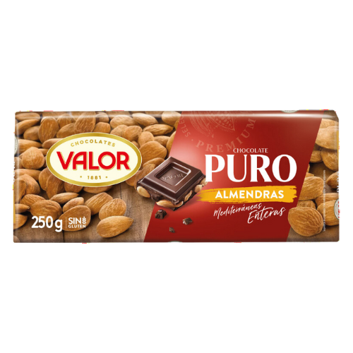 Xocolata Pura amb Ametlles 250g Valor