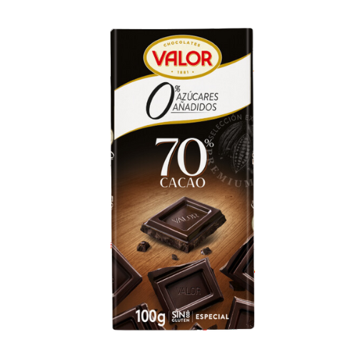 Chocolate 0% Negro 70% 100g Valor