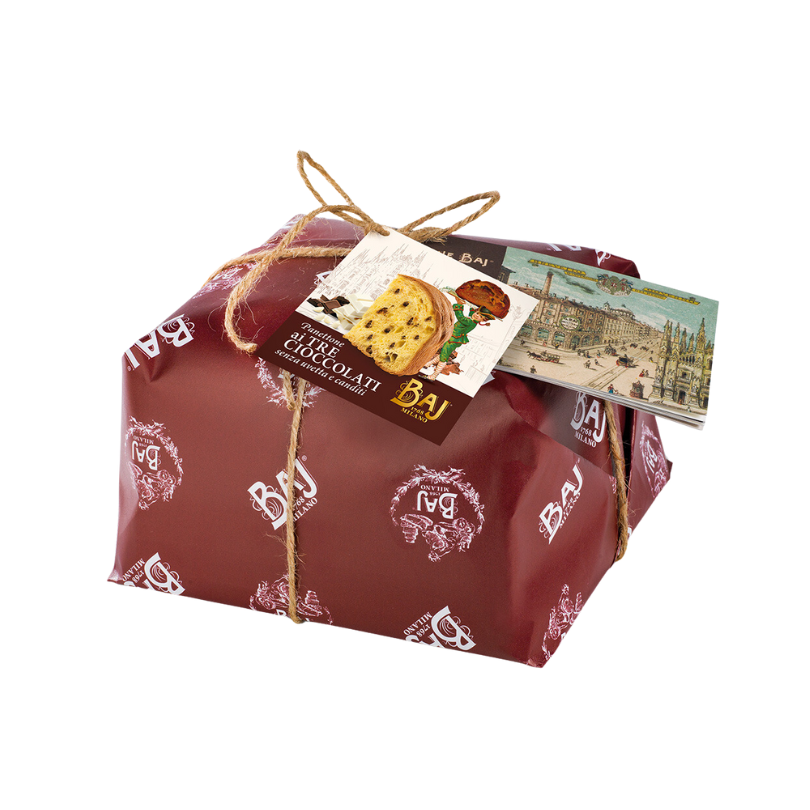 Panettone Tre Cioccolati 1kg Baj Milano