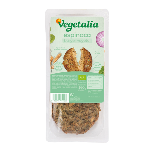 Vegeburguer Tofu y Espinacas Bio (160 g) Vegetalia