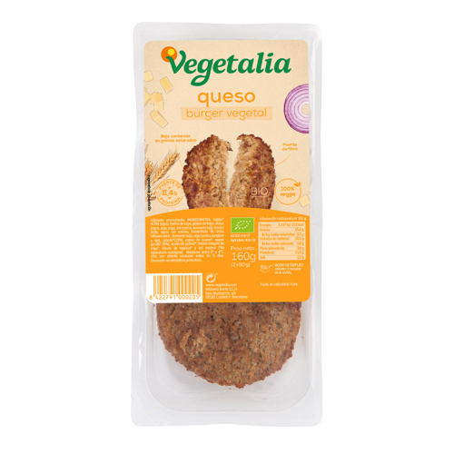 Vegeburguer Seitán y Queso (160 g) Vegetalia