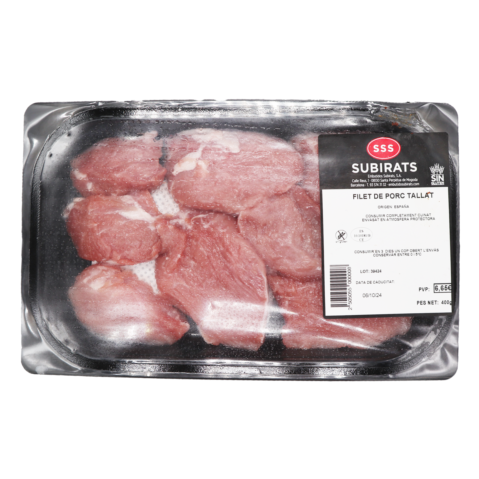 Filete cortado de Cerdo (400g) Subirats