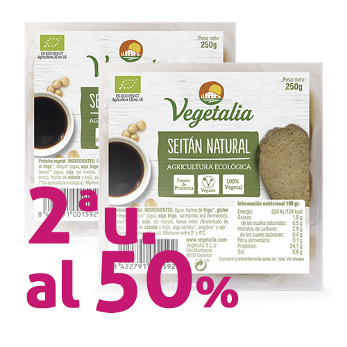 Pack 2u. Seitán Natural (250 g) Vegetalia