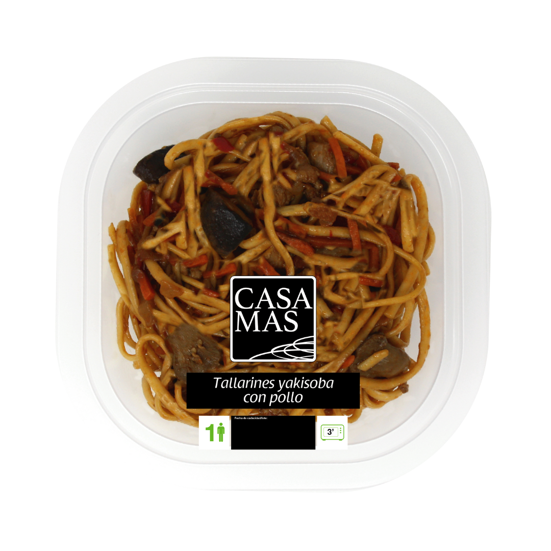 Tallarines Yakisoba con Pollo 280g Casa Mas