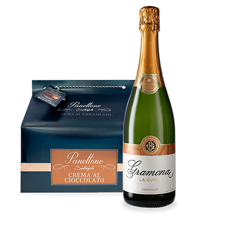 Pack Cava Gramona La Cuvée Reserva + Panettone Premium Crema di Cioccolato 900g Santangelo