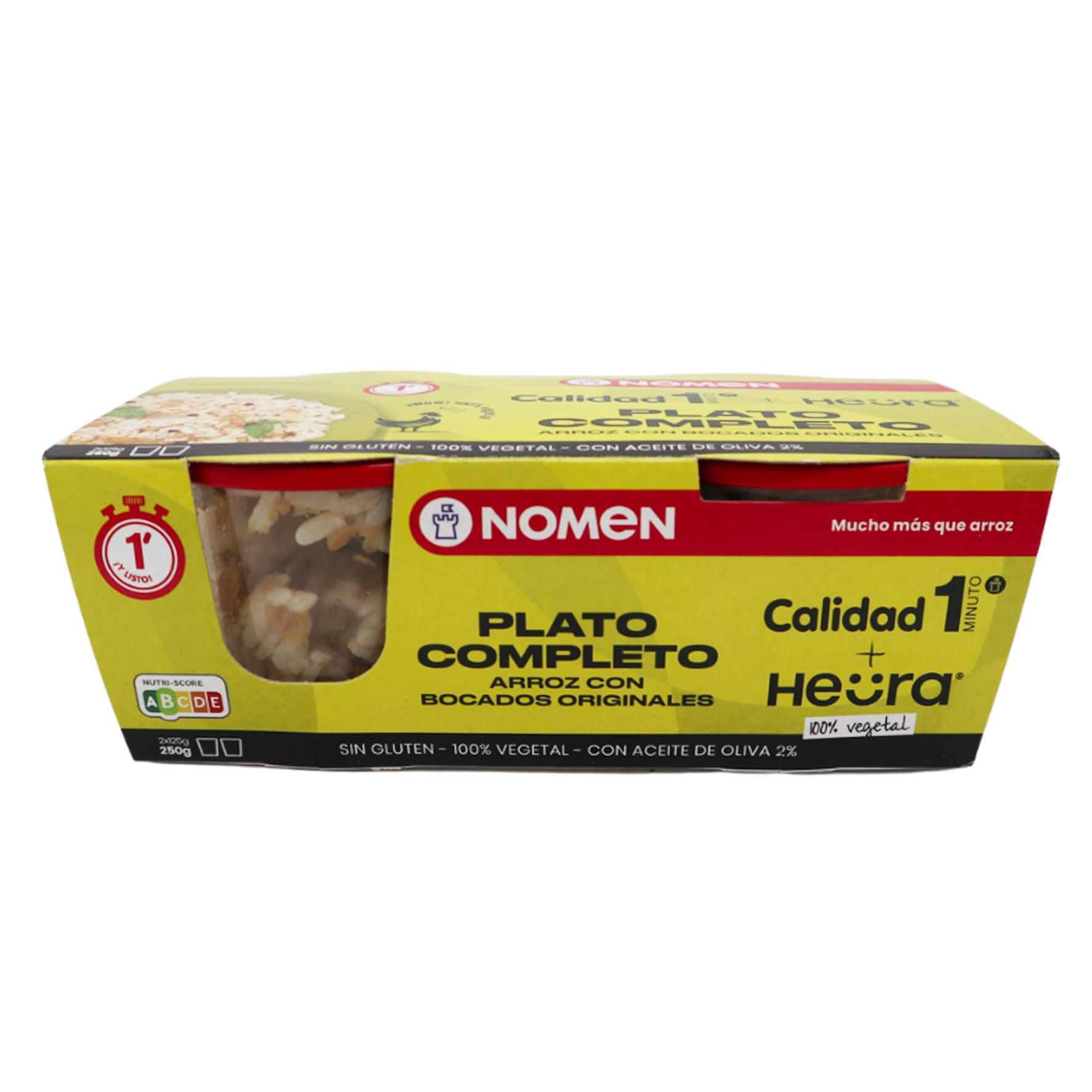 Vaso Cristal Arroz y Heura 2x125g Nomen