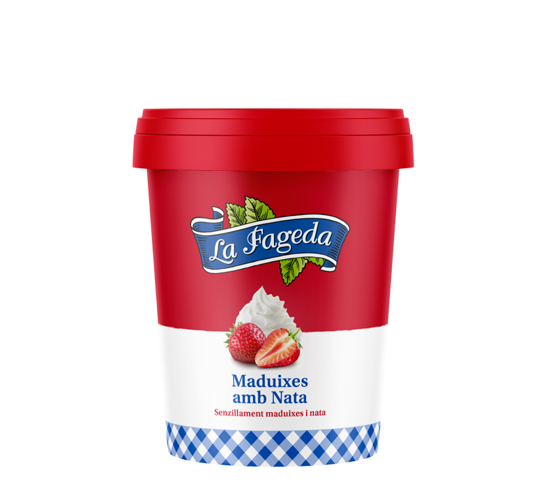 Helado Fresas con Nata 500ml La Fageda