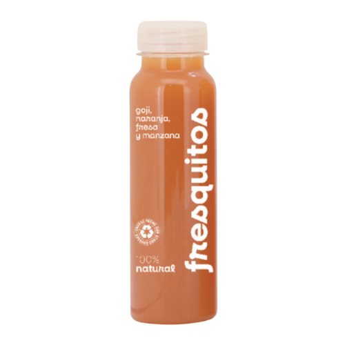 Zumo Manzana, Naranja, Fresa y Goji HPP 250ml Fresquitos