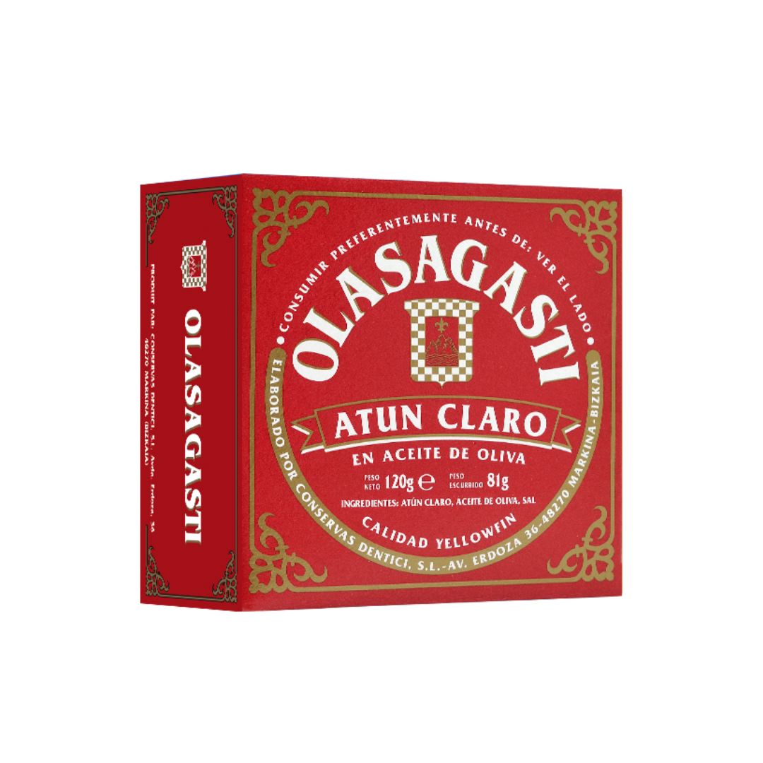 Atún Tronco con Aceite de Oliva V.E. Lata 120g Olasagasti