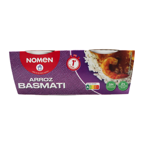 Vaso Plástico Arroz Basmati 2x125g Nomen