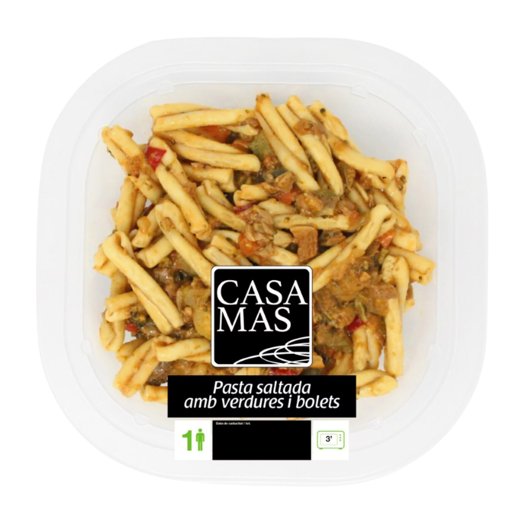 Pasta amb Verdures i Bolets 250g Casa Mas