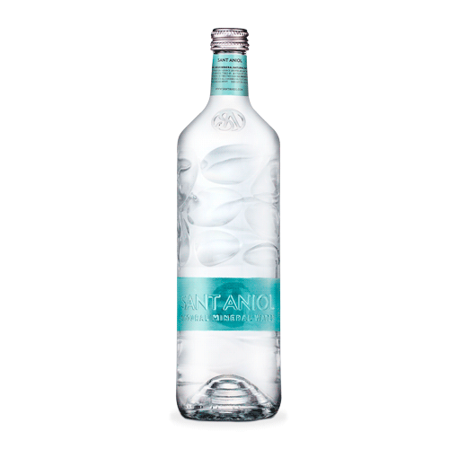 Botella de agua de cristal