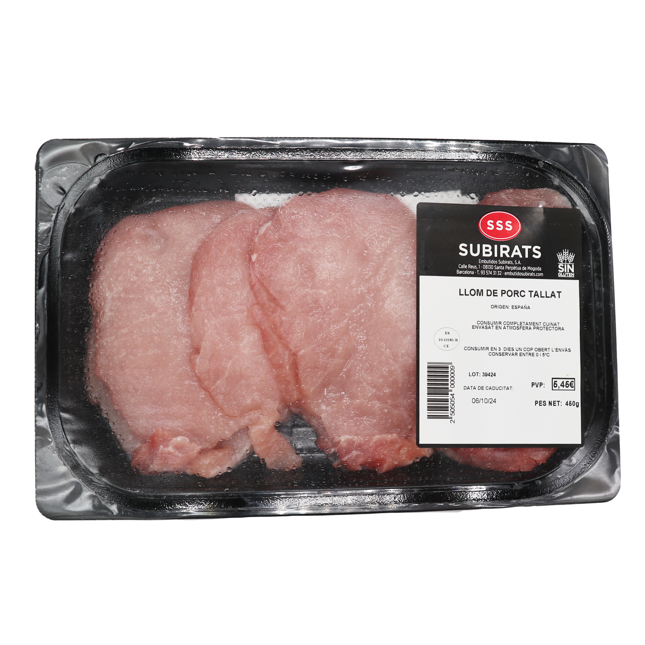 Llom Tallat de Porc (450g) Subirats