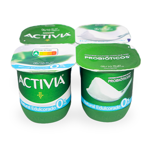 Yogur natural azucarado activia p-4x120g