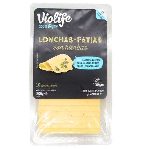 Queso Vegano Lonchas Finas Hierbas 200g Violife